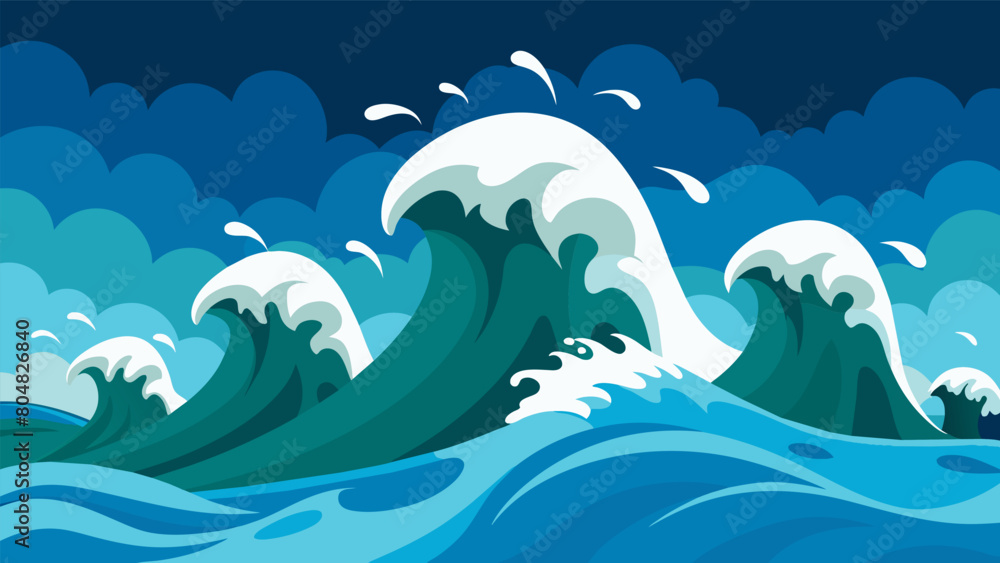 Aufkleber the once calm waters have turned into a frenzy of crashing waves representing the widespread dissati