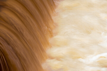 Abstract flowing water at waterfall