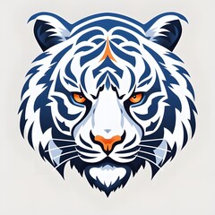 mascot logo illustration of tiger head
