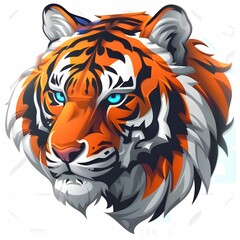 mascot logo illustration of tiger head