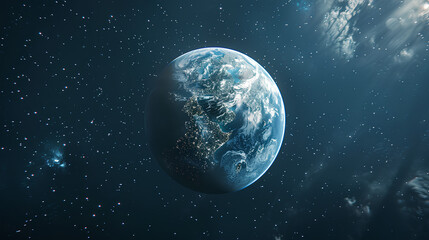 Obraz premium Beautiful view of earth in outer space
