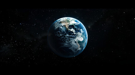 Obraz premium Beautiful view of earth in outer space
