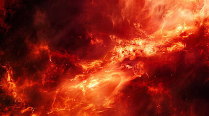 Fototapeta premium Red flames on black background