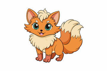 flufftail cartoon vector illustration