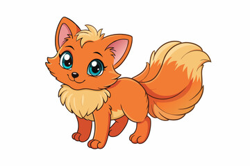 flufftail cartoon vector illustration