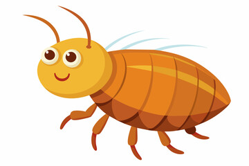 flea beetle cartoon vector illustration