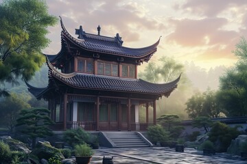 Obraz premium traditional chinese house ancient building