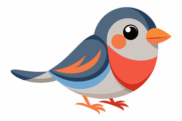 finch bird cartoon vector illustration