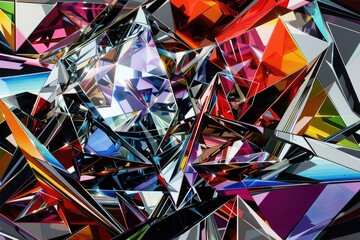 abstract background, crystal, faceted, diamond