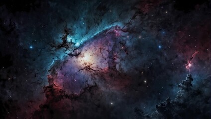 beautiful view of galaxy in outer space. design for banner, poster, social media, web. generative ai