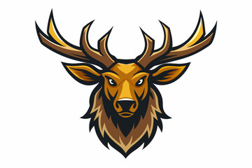 moose head logo vector illustration