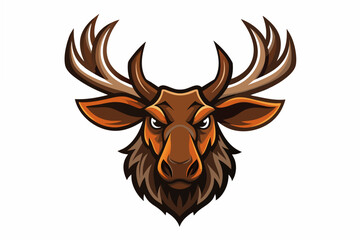 moose head logo vector illustration