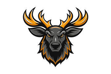 moose head logo vector illustration