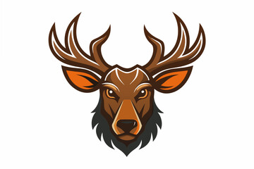 moose head logo vector illustration