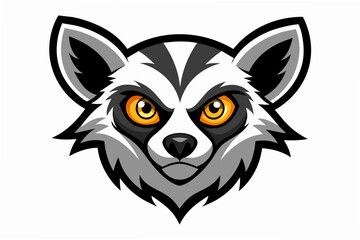 lemur head logo vector illustration