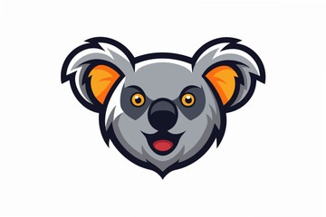 koala head logo vector illustration