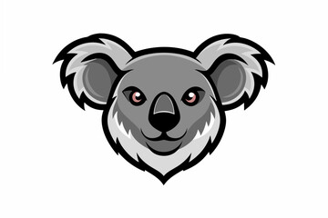 koala head logo vector illustration