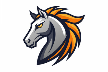 horse head logo vector illustration