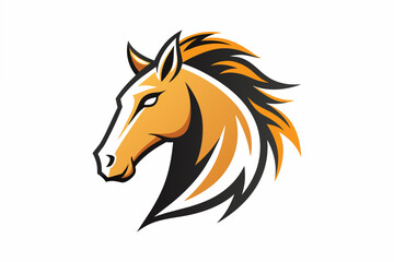 horse head logo vector illustration