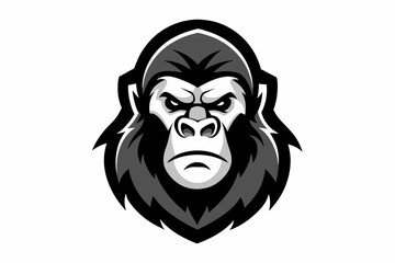 gorilla head logo vector illustration