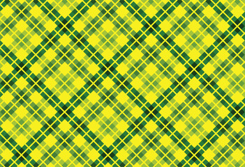 Seamless checkered vector pattern. Seamless checkered vector pattern. Coarse vintage Green Yellow plaid fabric texture. Abstract geometric background. Tablecloth for picnic Texture...
