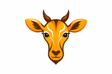 giraffe head logo vector illustration