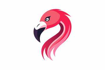 flamingo head logo vector illustration