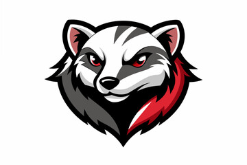 ferret head logo vector illustration