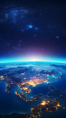 Obraz premium Beautiful view of Earth from space