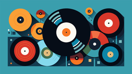 The way vinyl allows for endless possibilities in terms of audio mixing and mastering as the limitations of digital compression are not present. Vector illustration