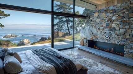Coastal Elegance in Modern Bedroom Setting
