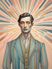 Gentlemen Men Portrait Surreal Illustration Art
