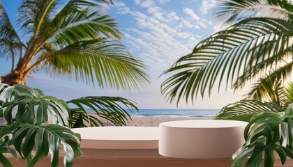 Fototapeta premium 3D rendering abstract platform podium product presentation backdrop