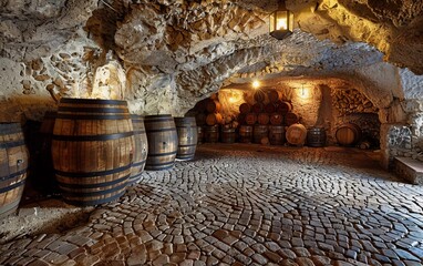 Traditional wine cellar in Hercegkut near Sarospatak Tokaj region of Hungary - Button Hill 