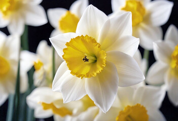 'flowers Yellow black white Narcissus Flower Water Nature Easter Backgrounds Plant Petal Botany Season Bud Springtime Blossom head Daffodil Simplicity Beauty in CandidFlower Water Nature Easter'