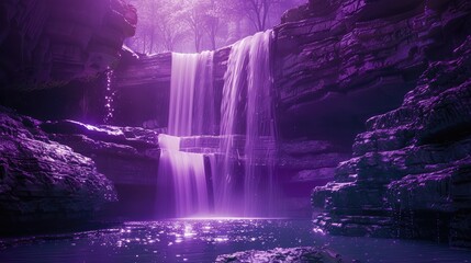 Dreamlike Cascade A Vision in Violet
