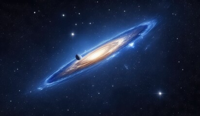 Naklejka premium space galaxy in space, rocket and planet in space, earth and moon, earth and space, space station in the night, ufo in the space, galaxy blue,