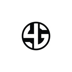 GY, YG, G AND Y Abstract initial monogram letter alphabet logo design