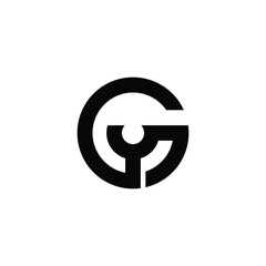 GY, YG, G AND Y Abstract initial monogram letter alphabet logo design