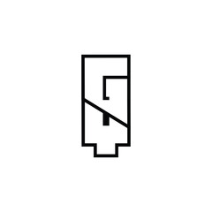 GY, YG, Abstract initial monogram letter alphabet logo design