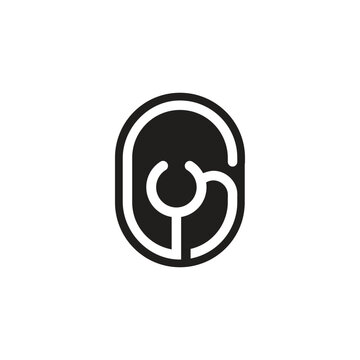 Alphabet letters Initials Monogram logo GY, YG, G and Y