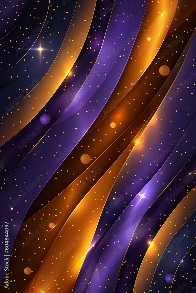 Poster glowing particle dots with luxury line in elegant background, concept of light shining sparkling par