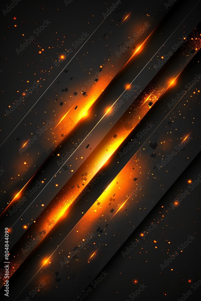 Poster glowing particle dots with luxury line in elegant background, concept of light shining sparkling par