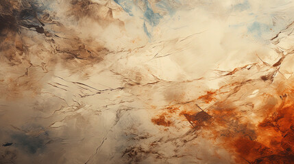 Naklejka premium Oil Painting of Beige Color Cracked Concrete Wall Texture Background