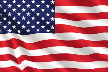 Fototapeta premium An illustration depicting the American flag,also known as the Stars and Stripes.The flag features thirteen horizontal stripes alternating between red and white, representing the original American flag