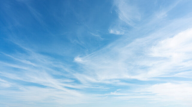 Blue sky with clouds.  .Suitable for background or sky replacement.