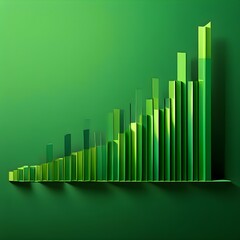 graph with green arrow statistic money concept investment 