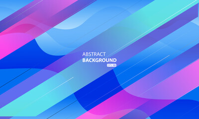 Colorful abstract line layers blue background gradient shape design vector