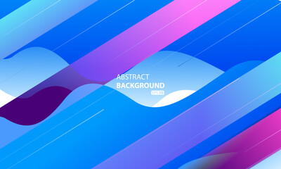 Colorful abstract line layers blue background gradient shape design vector