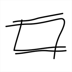 Modern scrible abstract line vector element